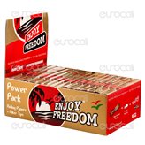 Enjoy Freedom Power Pack Cartine King Size Slim Lunghe e Filtri in Carta - Scatola Da 32 Libretti
