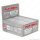 Cartine Pop Filters King Size Slim Italia Silver Line Lunghe - Scatola da 50 Libretti