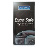 PASANTE EXTRA SAFE - Preservativi resistenti extralubrificati - CONFEZIONE DA 12 PEZZI - profilattici