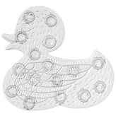 5 Formine Antiscivolo Doccia e Vasca Duck in PVC colore Bianco