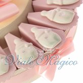Torta Magnete Biberon Rosa in Porcellana - ARTICOLO : Torta da 35 Pezzi
