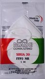 MADE CONSULTING Srl SIRIA 20 MASCHERINA SMALL TAGLIA PICCOLA, ANCHE PER BAMBINI FFP2 1 PEZZO - MADE IN ITALY