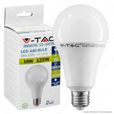 V-Tac VT-2218 Lampadina LED E27 18W Bulb A80 - SKU 2708 / 2709 - Colore : Bianco Naturale