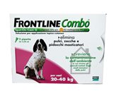 Merial Frontline Combo Spot-On Cani Da 20-40kg Anti-Pulci Soluzione Per Applicazione Topica Cutanea 3 Pipette Da 2,68ml