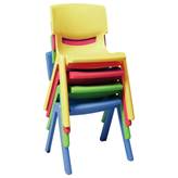Set 4 sedie scuola infanzia colori assortiti l.ergonomica