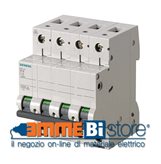 Interruttore Magnetotermico 4 poli 16A 6KA Siemens 5SL64167BB