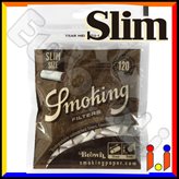 Smoking Brown Slim 6mm Biodegradabili -  Bustina da 120 Filtri