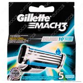 Gillette Mach3 Ricarica di 5 Testine per Tutti i Rasoi Gillette Mach3