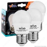 Wiva Tripack Lampadina LED E27 5W MiniGlobo G45 - Confezione 3 Lampadine - Colore : Bianco Freddo