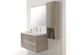 Pixel - composizione completa mobile cm 95 x 50 a due cassetti, lavabo e specchio con faretto