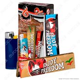 Enjoy Freedom Smoke Kit - 32 Cartine Lunghe + 32 Filtri in Carta + Accendino