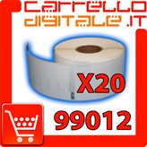 Etichette Compatibili con Dymo 99012 Bixolon Seiko 20 Rotoli