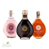 Tris Vinaigres Due Vittorie - Rosé, Balsamique Oro et Pomme 500 ml x 3