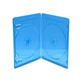 Custodia doppia Celeste Blu Ray Disc MediaRange 7mm in plastica per DVD BD o CD - BOX39-2-50