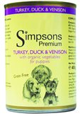 Simpsons Premium puppy casserole tacchino, anatra, cervo con verdure biologiche 400 gr