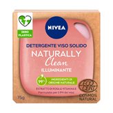 Nivea Naturally Clean Saponetta Detergente Viso Illuminante con Estratto di Rosa e Vitamina E