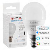 V-Tac Smart VT-5154 Lampadina LED Wi-Fi E14 4,5W MiniGlobo P45 RGB+W 4in1 Dimmerabile - SKU 2756