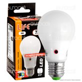 Life Serie GF Lampadina LED E27 9W Bulb A60 con Sensore Crepuscolare - Colore : Bianco Caldo