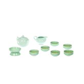 Celadon porcelain tea set green 9 pcs