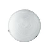 32/28101 - Plafoniera Vetro Sfumato Bianco Tonda 30 cm Lampada Classica E27