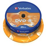 Verbatim 25 DVD-R AZO Matt Silver 4,7GB 16X cake box - 43522