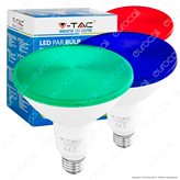 V-Tac VT-1125 Lampadina LED E27 15W Bulb PAR38 Impermeabile IP65 - SKU 4418 / 4419 / 4420 - Colore : Blu