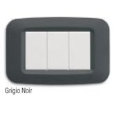 Placca AVE Grigio Noir 3 moduli Yes 45 45PY03GN