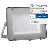 V-Tac PRO VT-150 Faro LED SMD 150W Ultrasottile Chip Samsung da Esterno Colore Grigio - SKU 482 / 483 - Colore : Bianco Freddo
