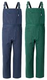 Salopette Pantaloni A Pettorina Verde o Blu In Cotone Per Serra Giardiniere Fiorista - Verde, XL