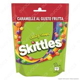 Skittles Crazy Sours Caramelle alla Frutta al Gusto Aspro - Busta da 160g