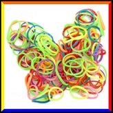 Loom Bands Elastici Colorati Neon Fluo - Bustina da 600 o 1000 pz - Quantità : 600 pz