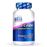 Haya Labs - L-Lysine 500mg - 100 Vcaps - L-Lisina