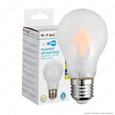 V-Tac VT-2047 Lampadina LED E27 7W Bulb A60 Frost Filamento - SKU 7181 / 7182 / 7183 - Colore : Bianco Caldo