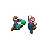 Set 2 Jibbitz per Crocs Super Mario e Yoshi