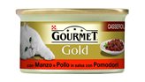 Gourmet gold casserole con manzo e pollo in salsa con pomodori 85 gr
