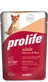 Prolife Cat Adult Salmon & Rice 85g umido gatto