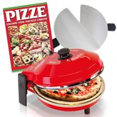 Set forno pizza Spice Caliente 1200w + Ricettario Pizza Calzoni Pane + 2 Palette Acciaio Inox