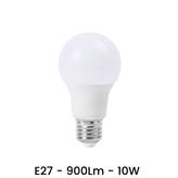 Lampadina LED E27 10W Bulbo Bianco Caldo, Freddo, Naturale - Tipo di Luce : Bianco Freddo 6500K