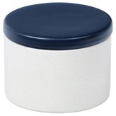 Vaso porta tabacco cilindrico in ceramica - Bianco/Blu