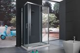 SLIDE - Box doccia con doppia porta scorrevole e un lato fisso