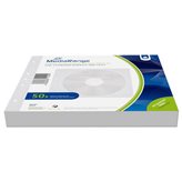 MediaRange Bustine CD DVD in tessuto plastificato Bianche 2 posti in confezione da 50 pezzi - BOX60
