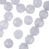 Giada Bianca - Filo di sfere sfaccettate da 8mm