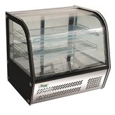 Forcar Espositore refrigerato vetrina da banco a vetro temp +2/+8Â°C cap 100 litri potenza 160 W luce led. Mod: VPR100