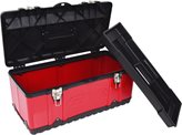 Plastic sheet steel toolboxes Width B-298.0 mm Height H-255.0 mm Total length L in mm-582.0 mm Rollable-no Material-Plastic Colour-Black/Red Load capacity in kg-30 kg Width B-298.0 mm Height H-255.0 mm Total length L in mm-582.0 mm Rollable-no Material-Pl