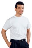 Maglia Bianca a Girocollo T-Shirts a Maniche Corte Per Uomo in Cotone - S
