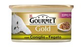 Gourmet gold doppio piacere con coniglio e fegato 85 gr