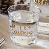 Simple Day Set 6 Bicchieri acqua Merry Christmas in color oro - Limited Edition