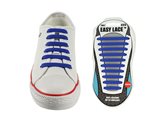 Lacci scarpe elastici in silicone blu - Taglia : Unica, Colore : BLU