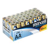 Maxell Batterie Alcaline LR6 AA SHRINK 32 PEZZI - Confezione 32 pezzi