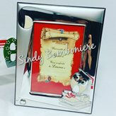 Portafoto laminato Cornice in argento con scatola regalo idee laurea